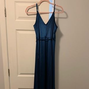 Blue long layered dress